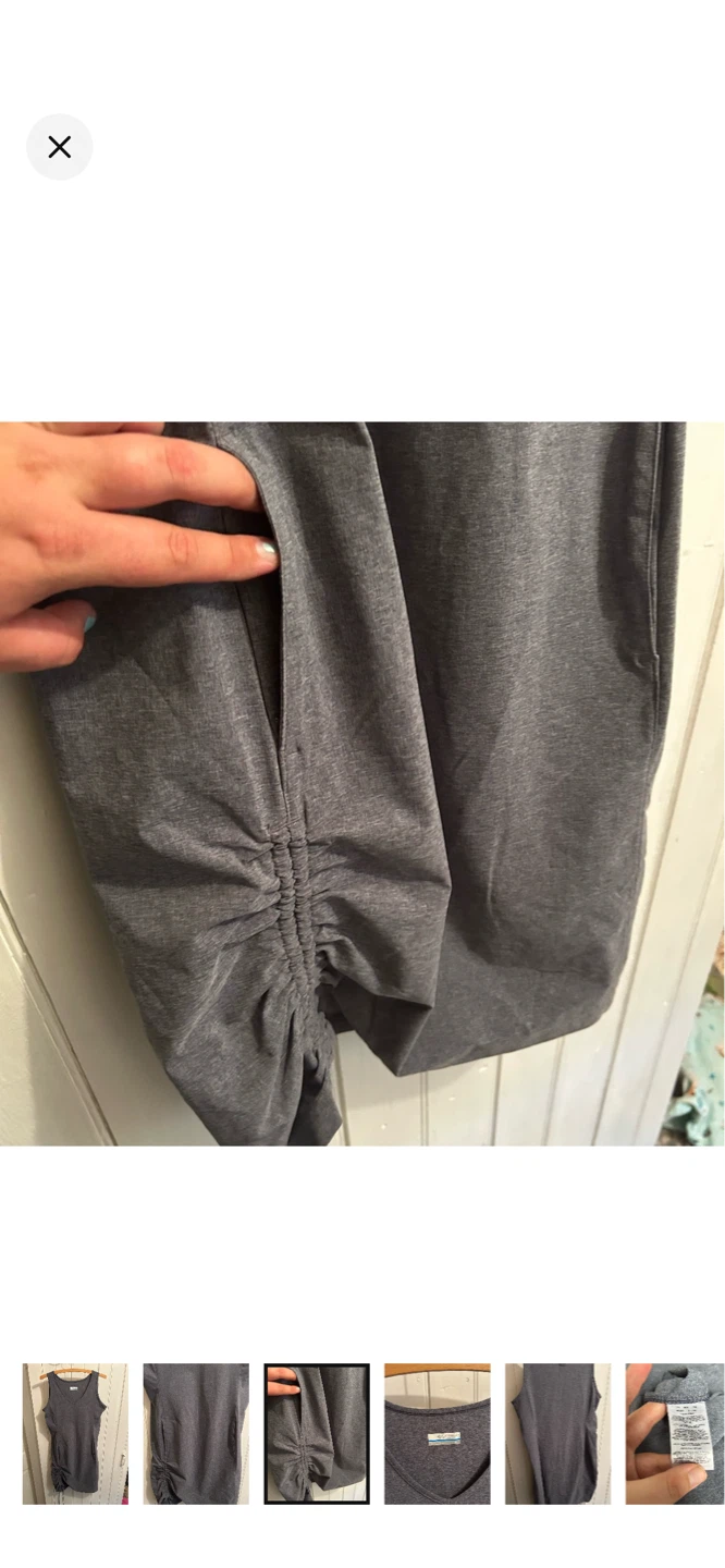 Columbia Grey Tank Dress with Ruched Side - photo 3
