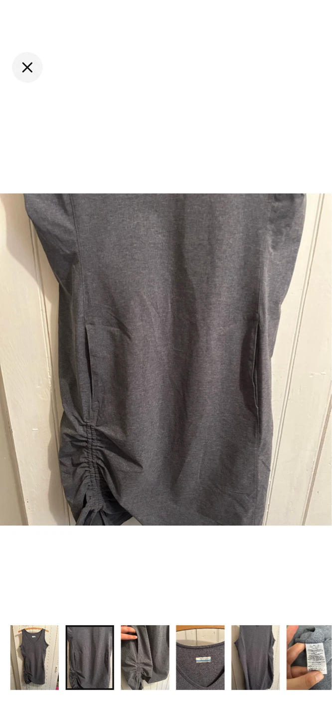 Columbia Grey Tank Dress with Ruched Side - photo 2