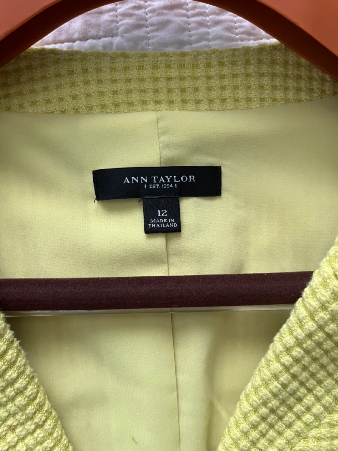 Ann Taylor Women's Blazer - Size 12 - Yellow Textured - photo 2