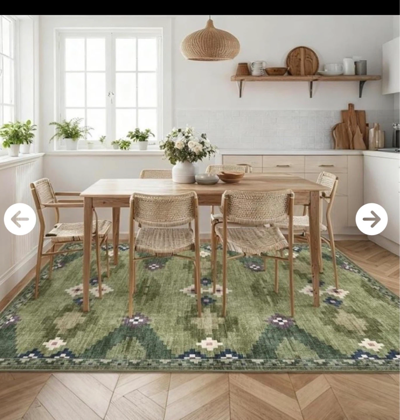 5’x7’Green Southwestern Area Rug - photo 2