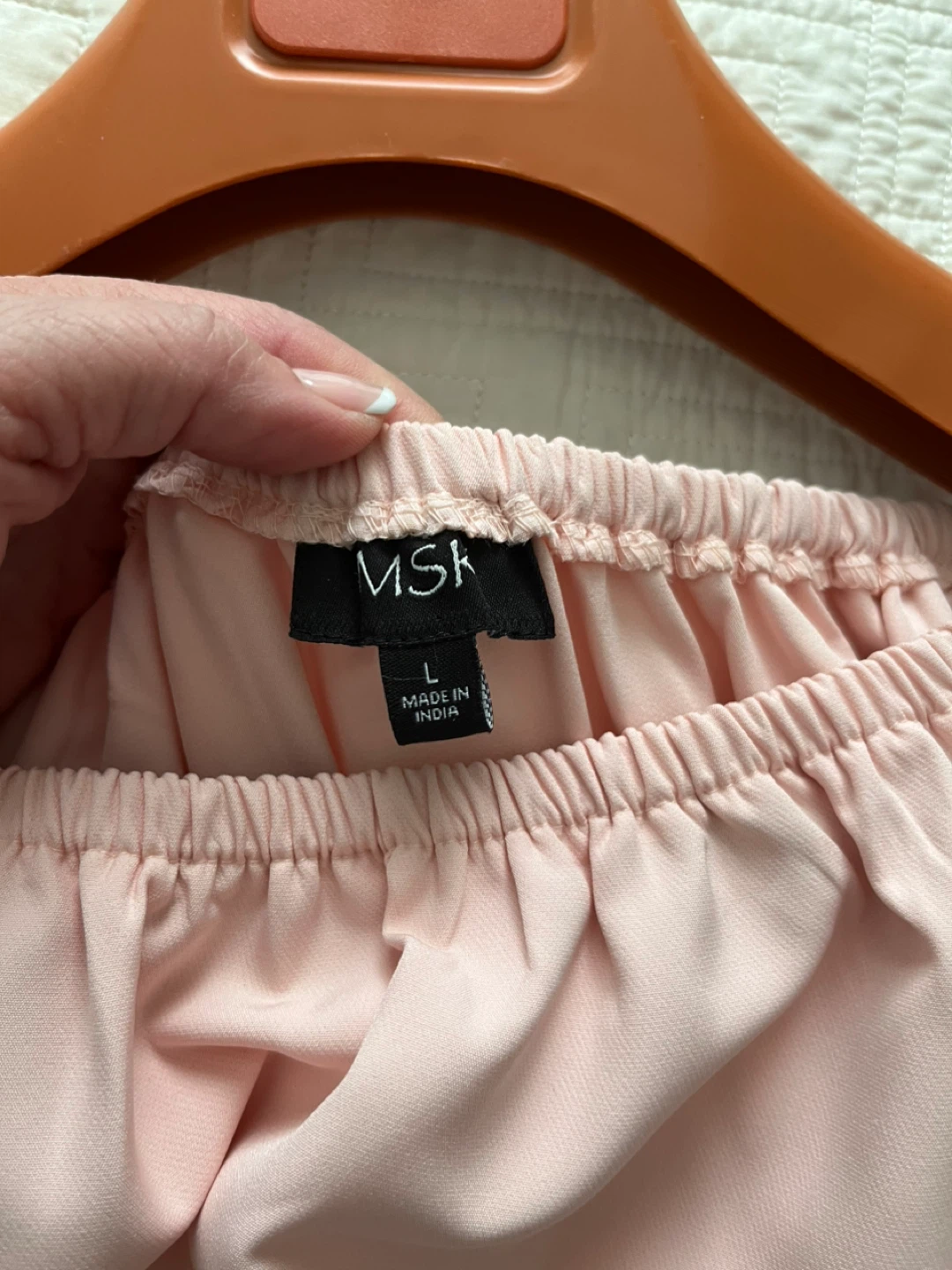 Pink Pearl Sleeve Top - Size L - photo 3