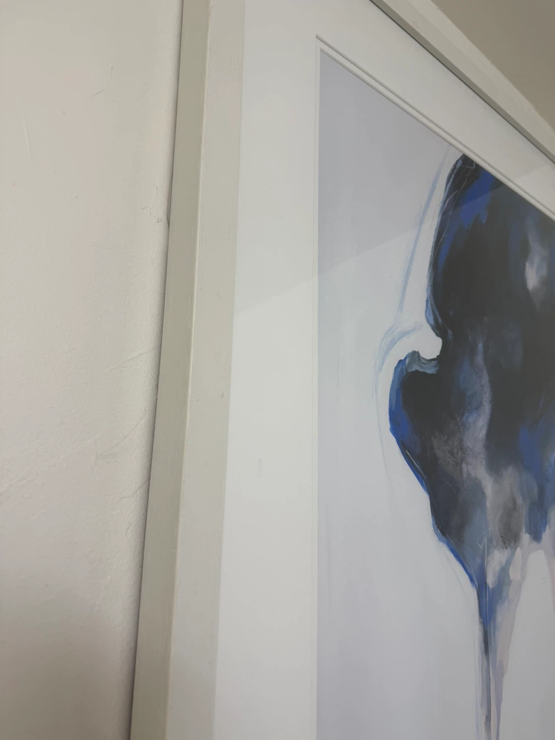 Beautiful Abstract blue and white art picture - photo 2