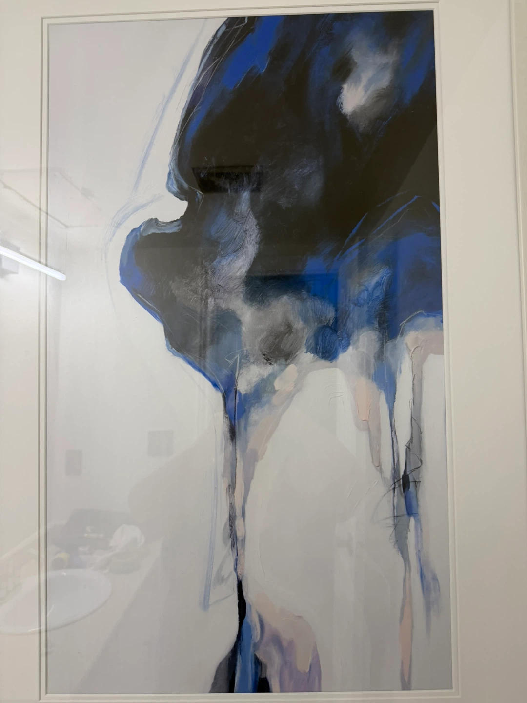 Beautiful Abstract blue and white art picture - photo 3