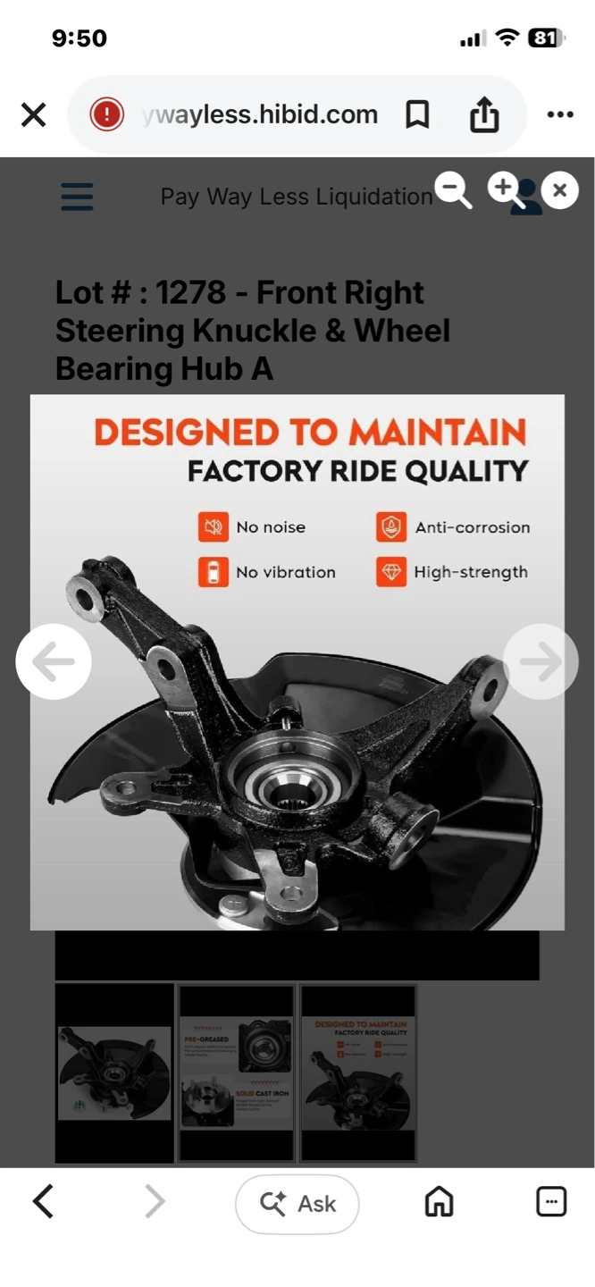 Honda civic Front Right Steering Knuckle & Wheel Hub Assembly - photo 3