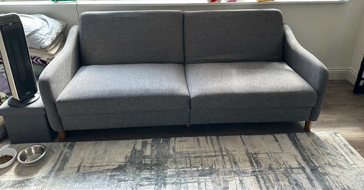 Gray Convertible Sofa