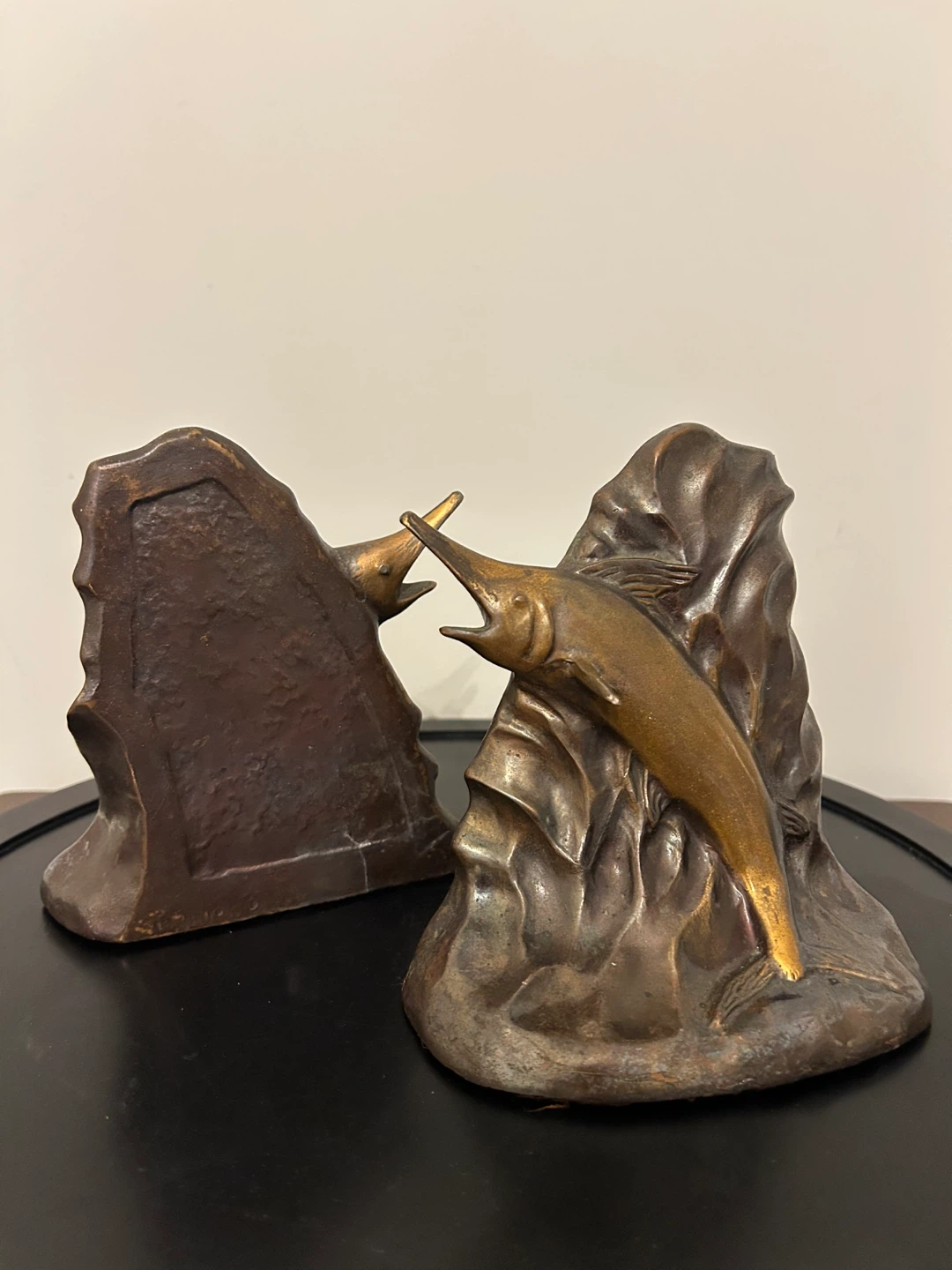 Vintage Milano Art Products Copper Sailfish Marlin Bookends