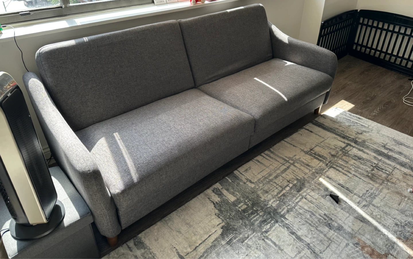 Gray Convertible Sofa - photo 2