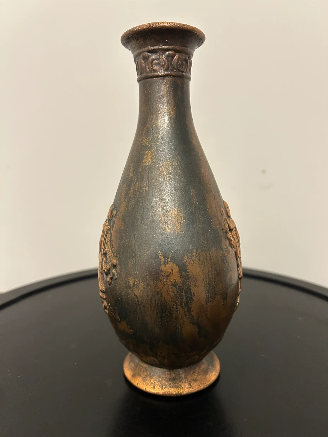 Vintage Neoclassical Copper Bud Vase - Greek Motif - photo 5
