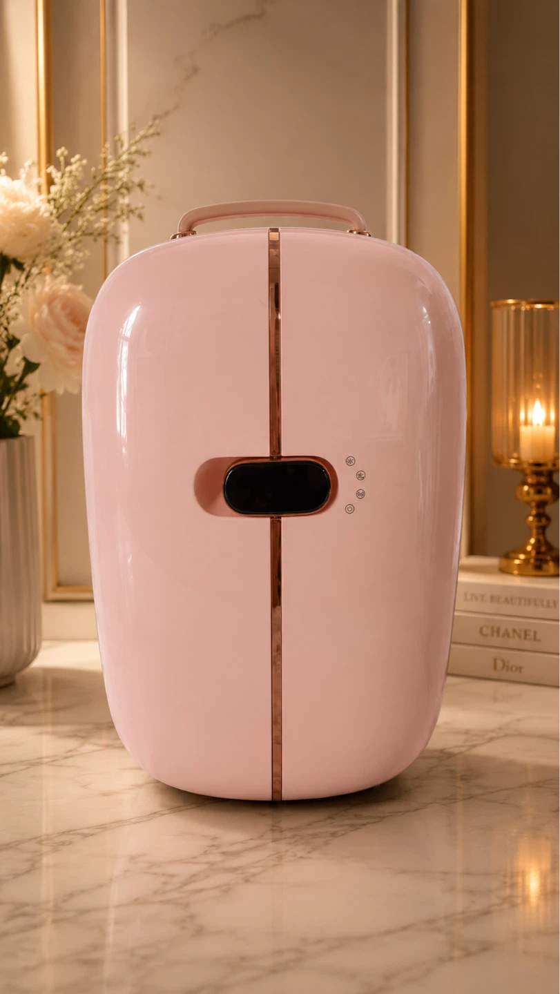 Pink Mini Makeup Fridge