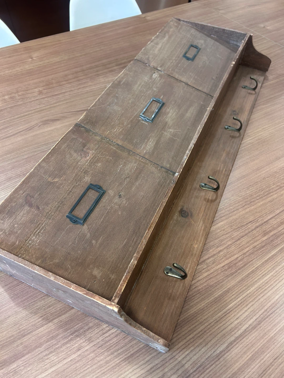 Decorative Rustic Wall Shelf with Hooks