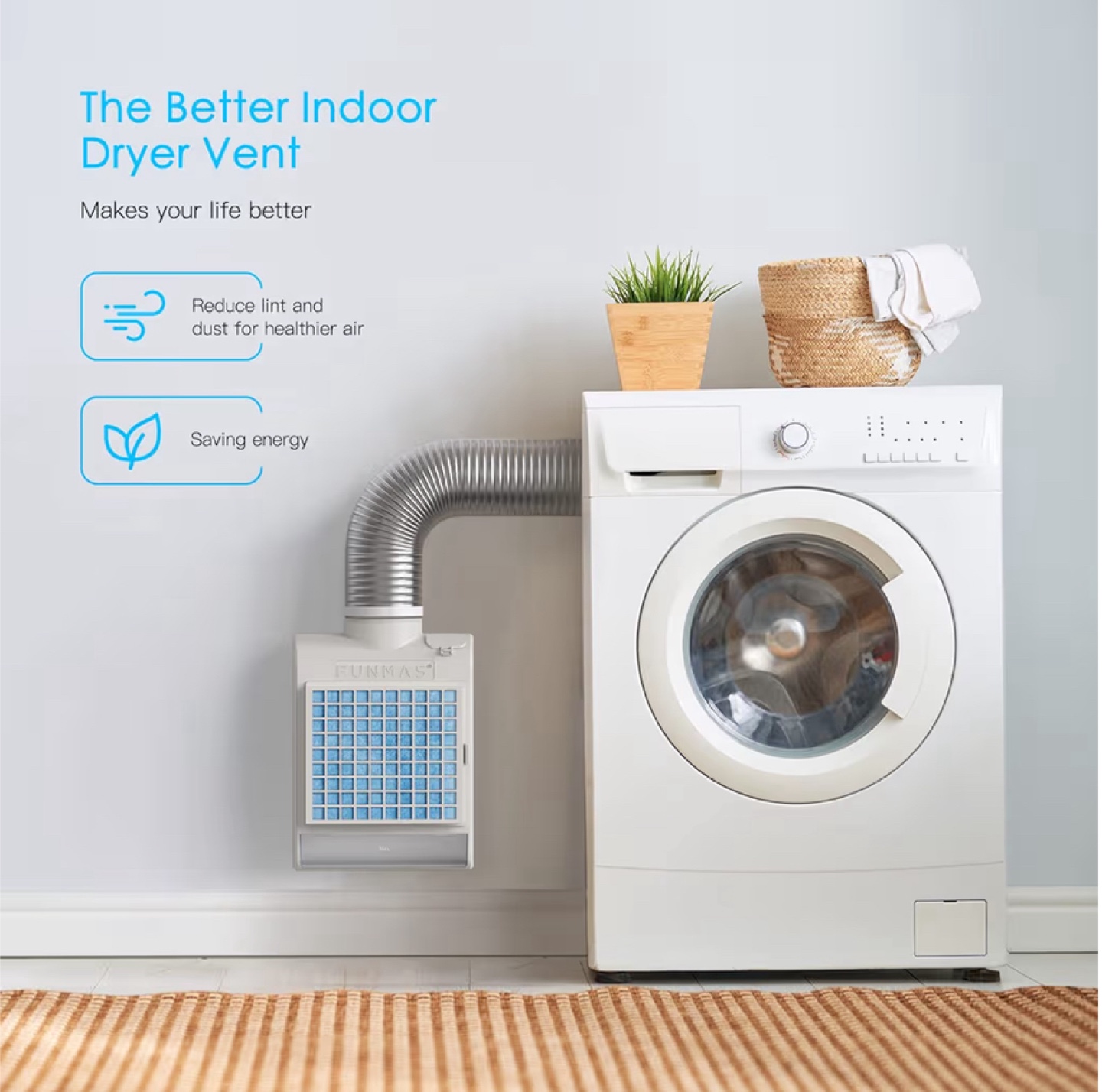 FUNMAS Dryer Vent Lint & Dust Solution