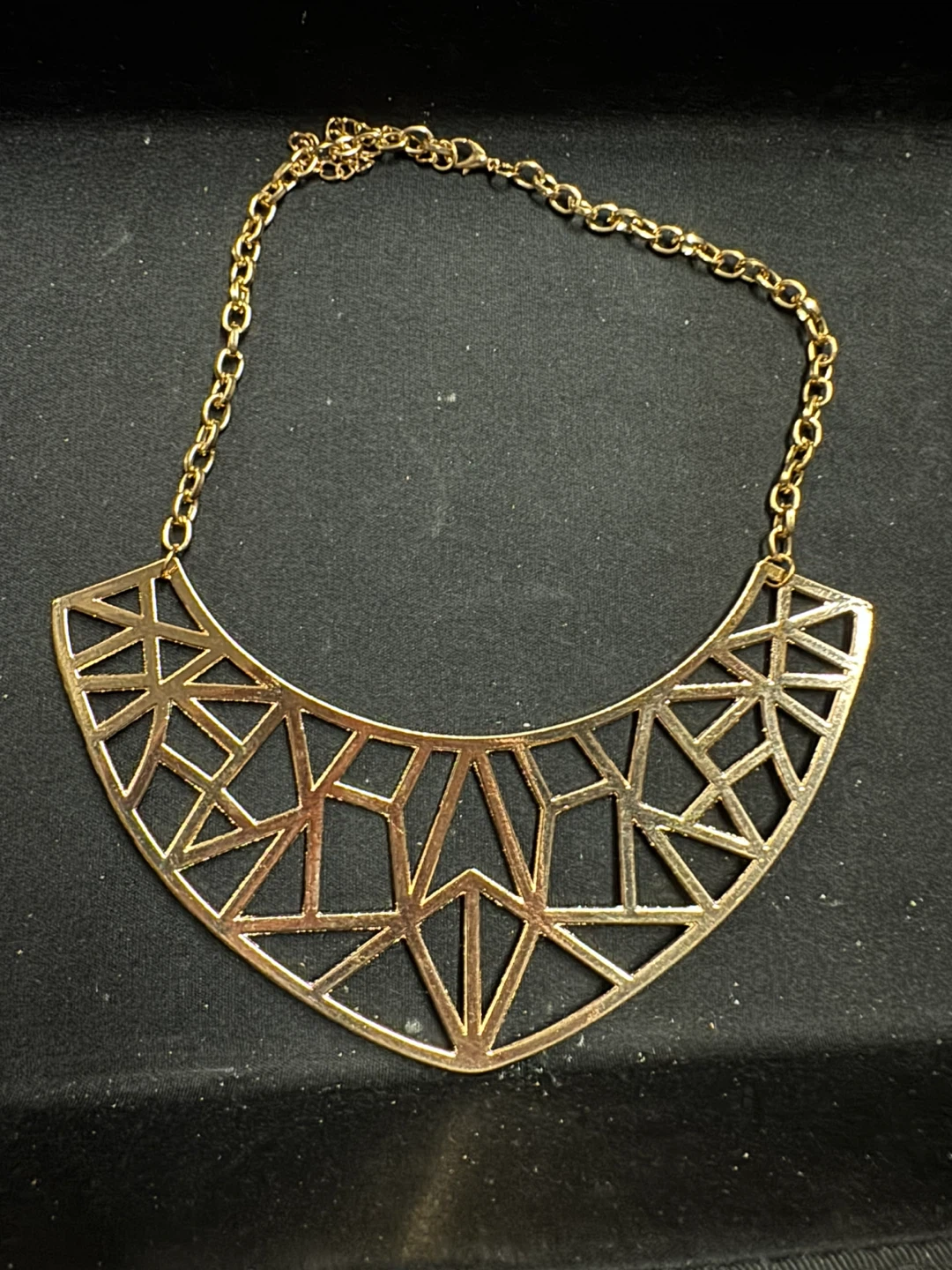 VintageGold Tone  Geometric Bib Necklace - photo 2