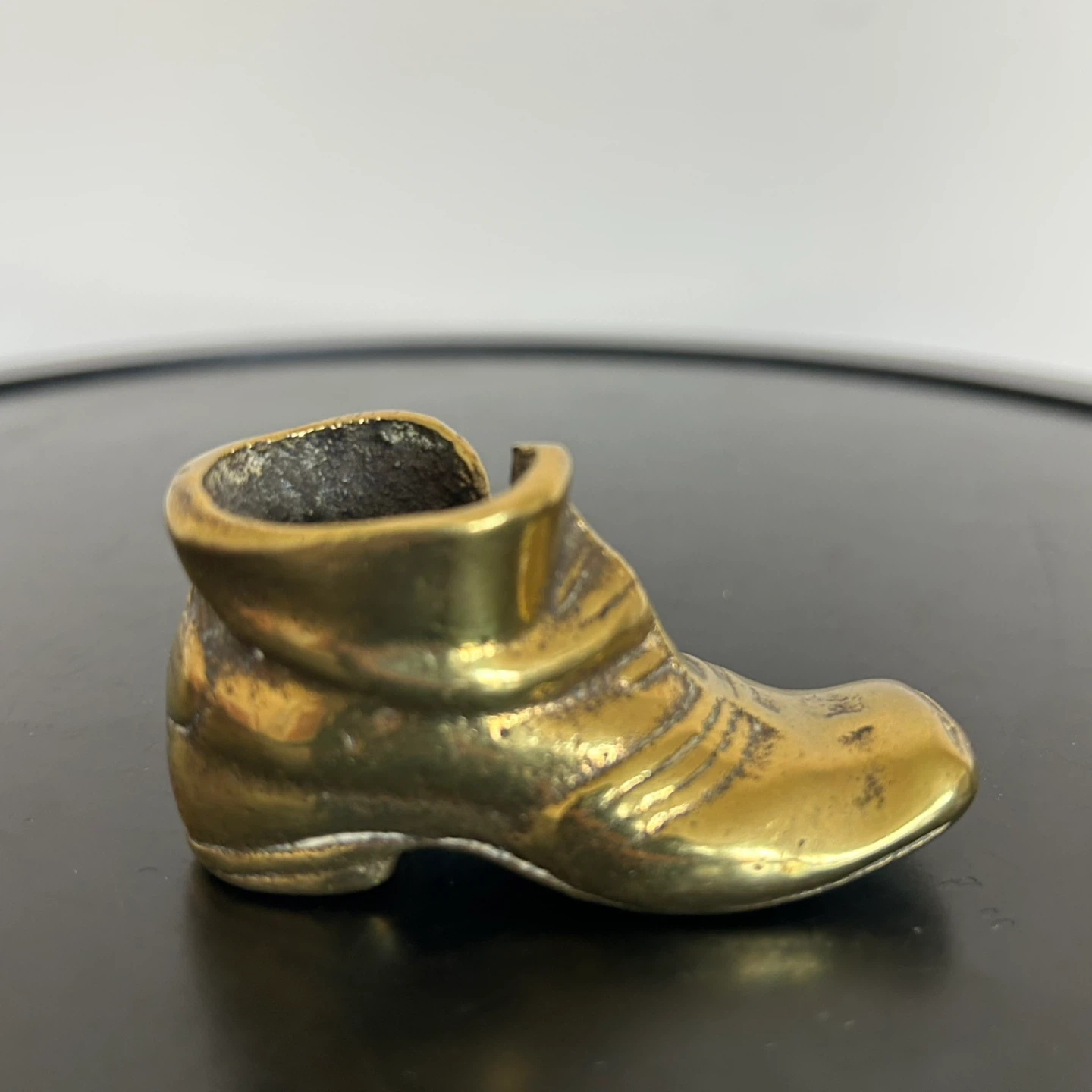 Vintage Solid Brass Miniature Boot Figurine – Paperweight - photo 5