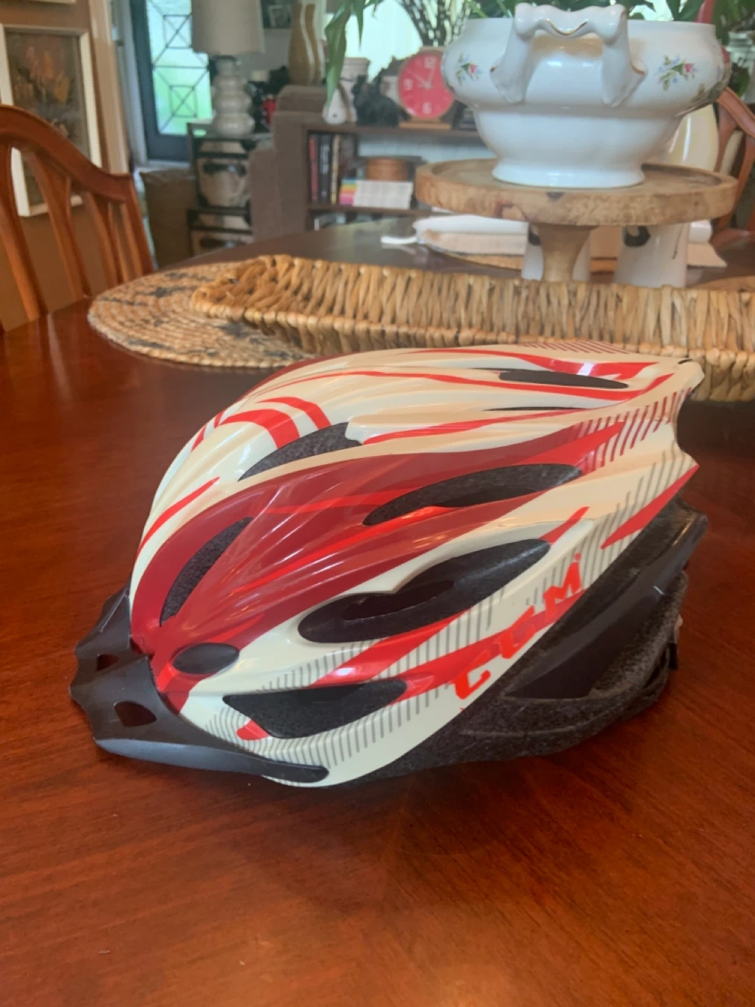 CCM Red and White Cycling Helmet - photo 5
