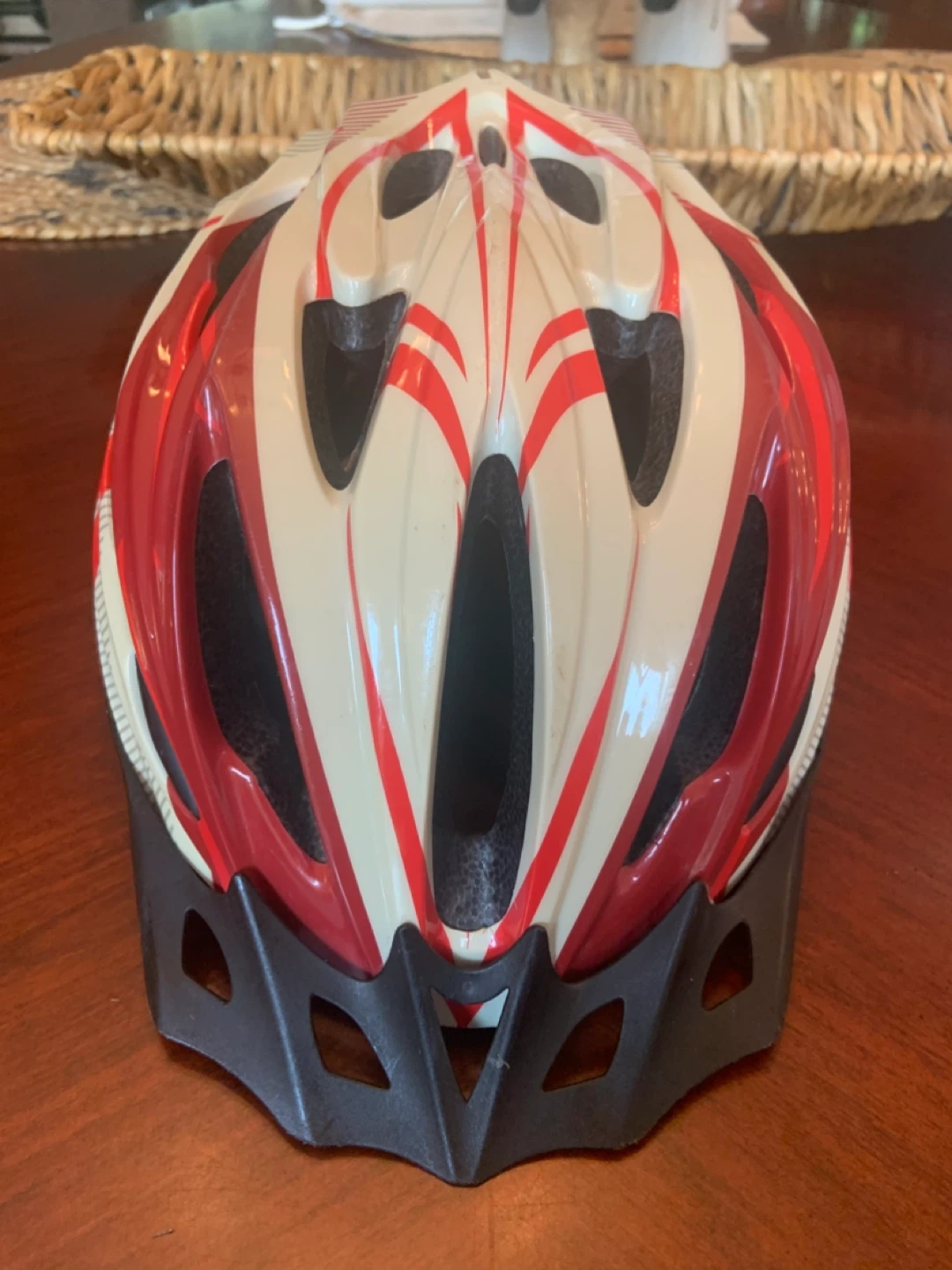 CCM Red and White Cycling Helmet