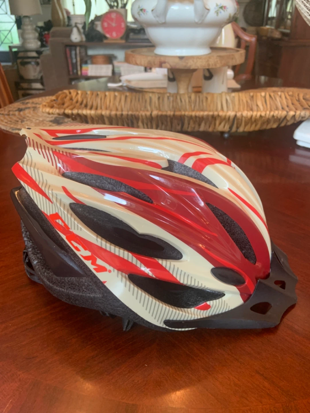 CCM Red and White Cycling Helmet - photo 3
