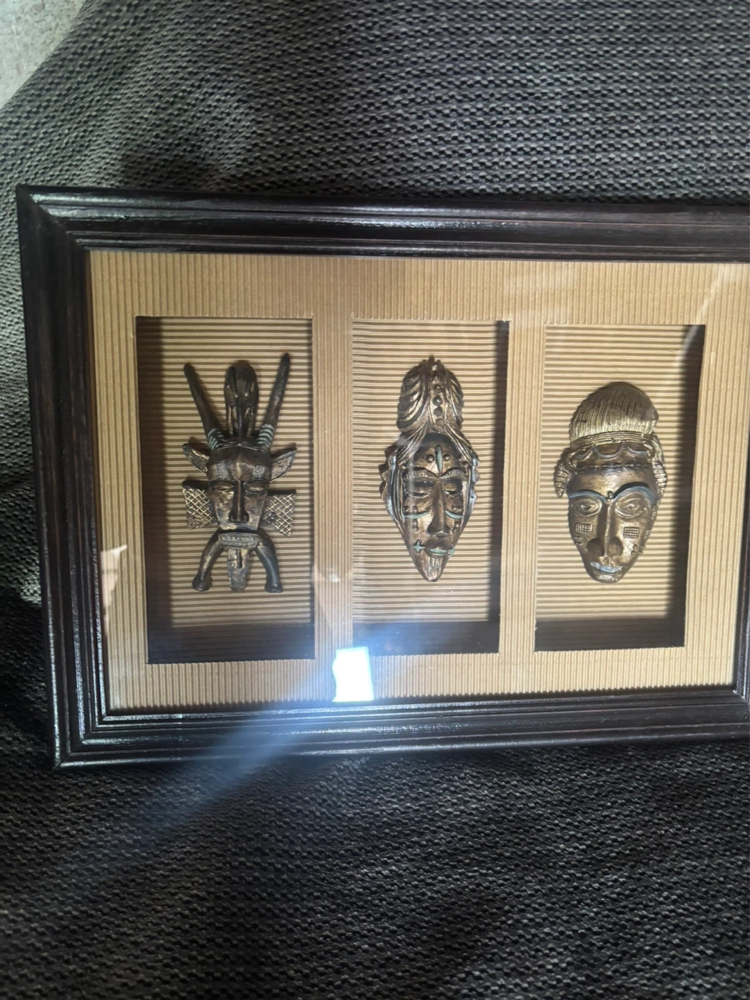 Framed African Tribal Masks Wall Art