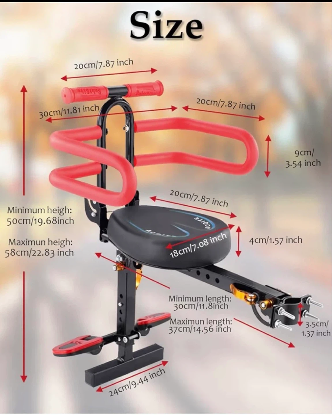 Child Seat for Electric Scooter/Bicycle - photo 2