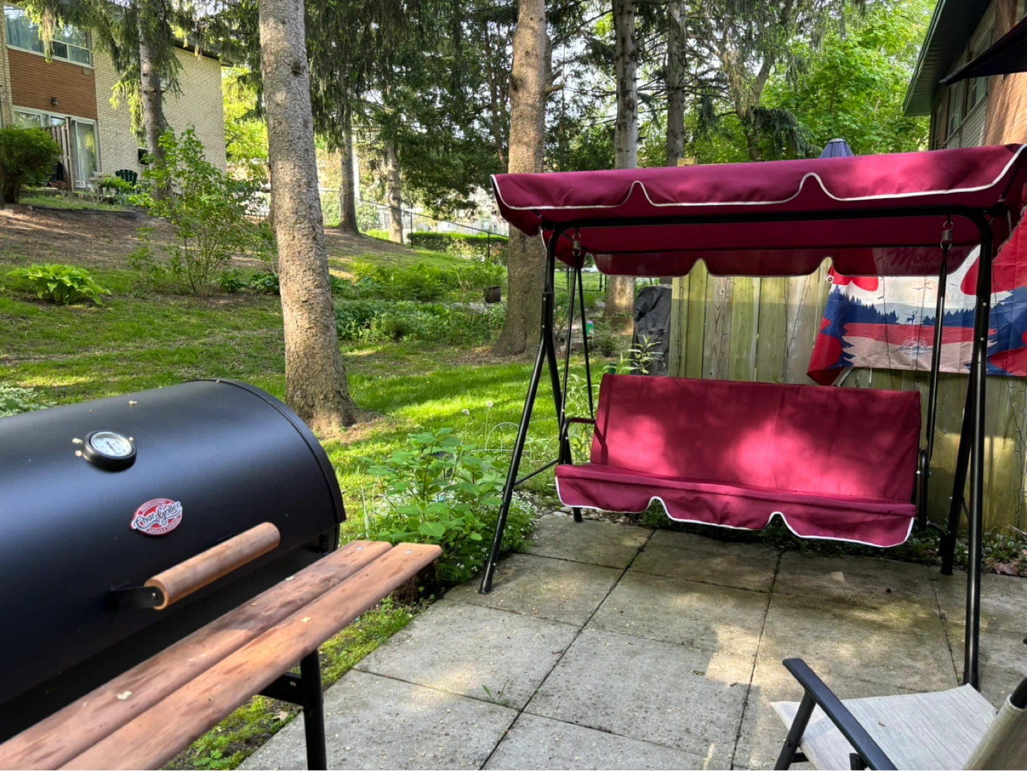 Red Patio Swing