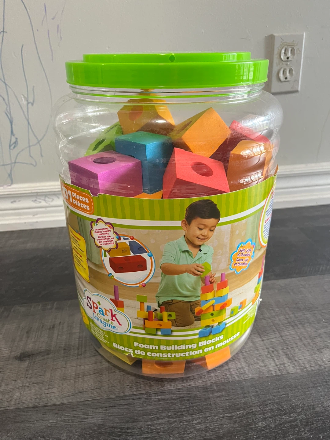 Spark Create Imagine Foam Building Blocks Jar