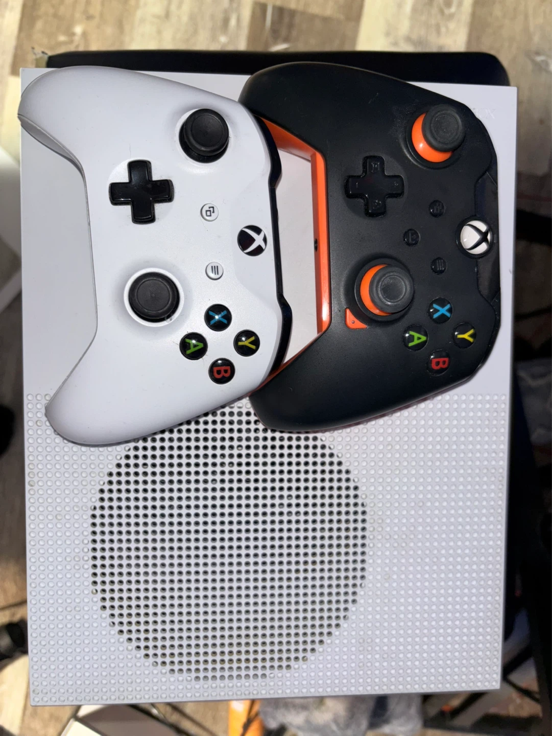 Xbox One S with Two Controllers