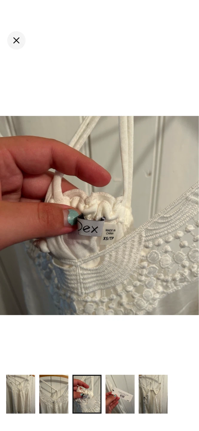DEX Ivory Crochet Tank Top - XS/TP - photo 3