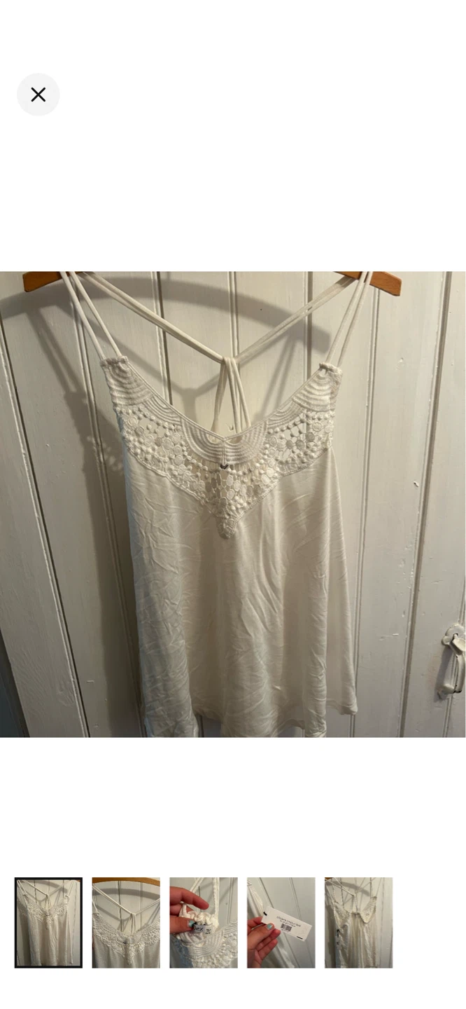 DEX Ivory Crochet Tank Top - XS/TP