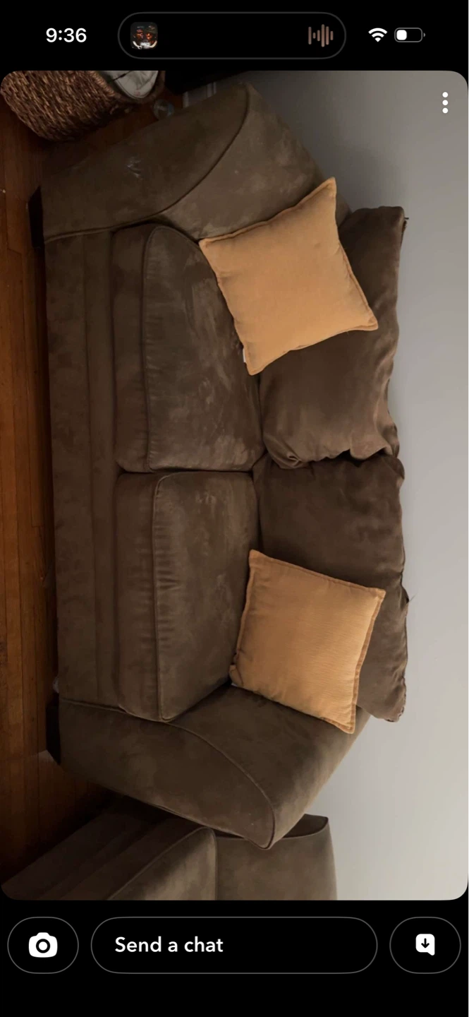 Love loveseat used . Needs cleaning . 1st floor pick up