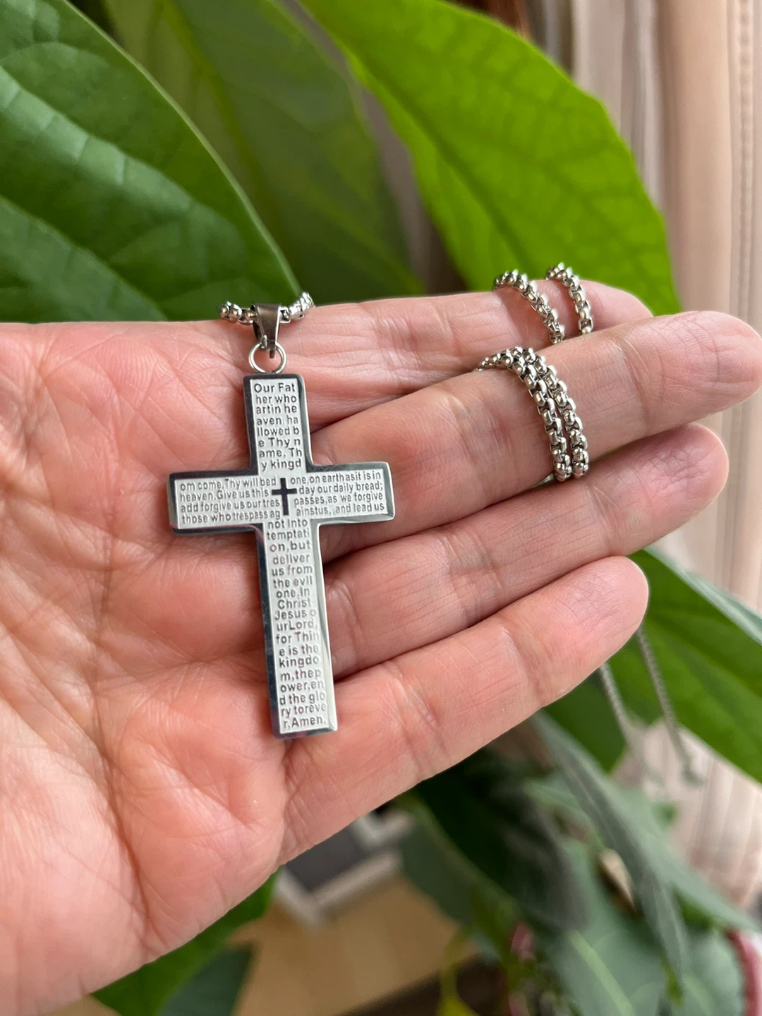 Inverted Cross Pendant Necklace