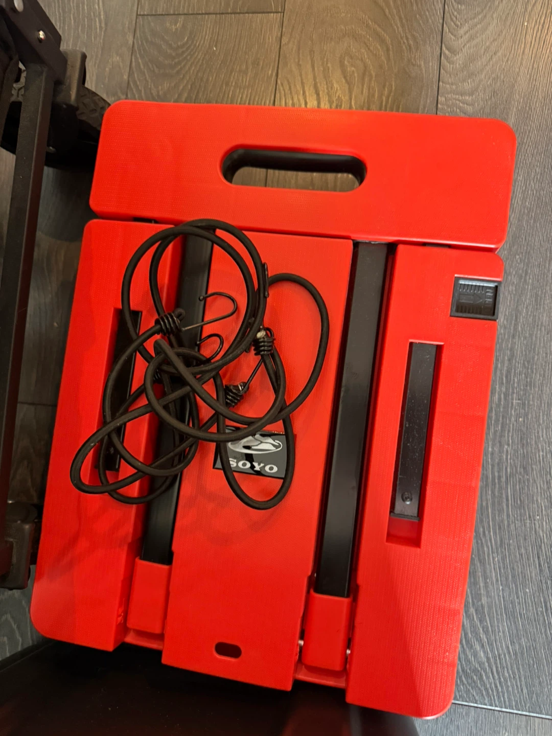 Red SOYO Folding Hand Truck Dolly with Bungee Cord - photo 3
