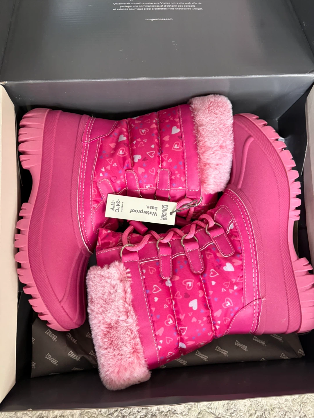 Cougar youth Pink Winter Boots
