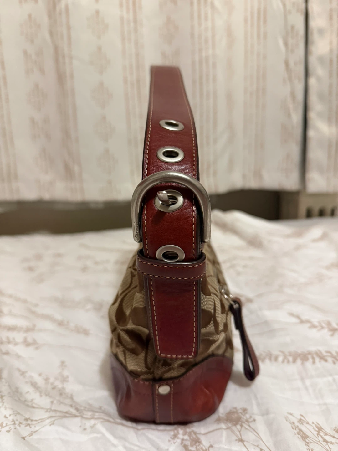 Rare❤️ Vintage Coach Signature Canvas Shoulder Bag - photo 2