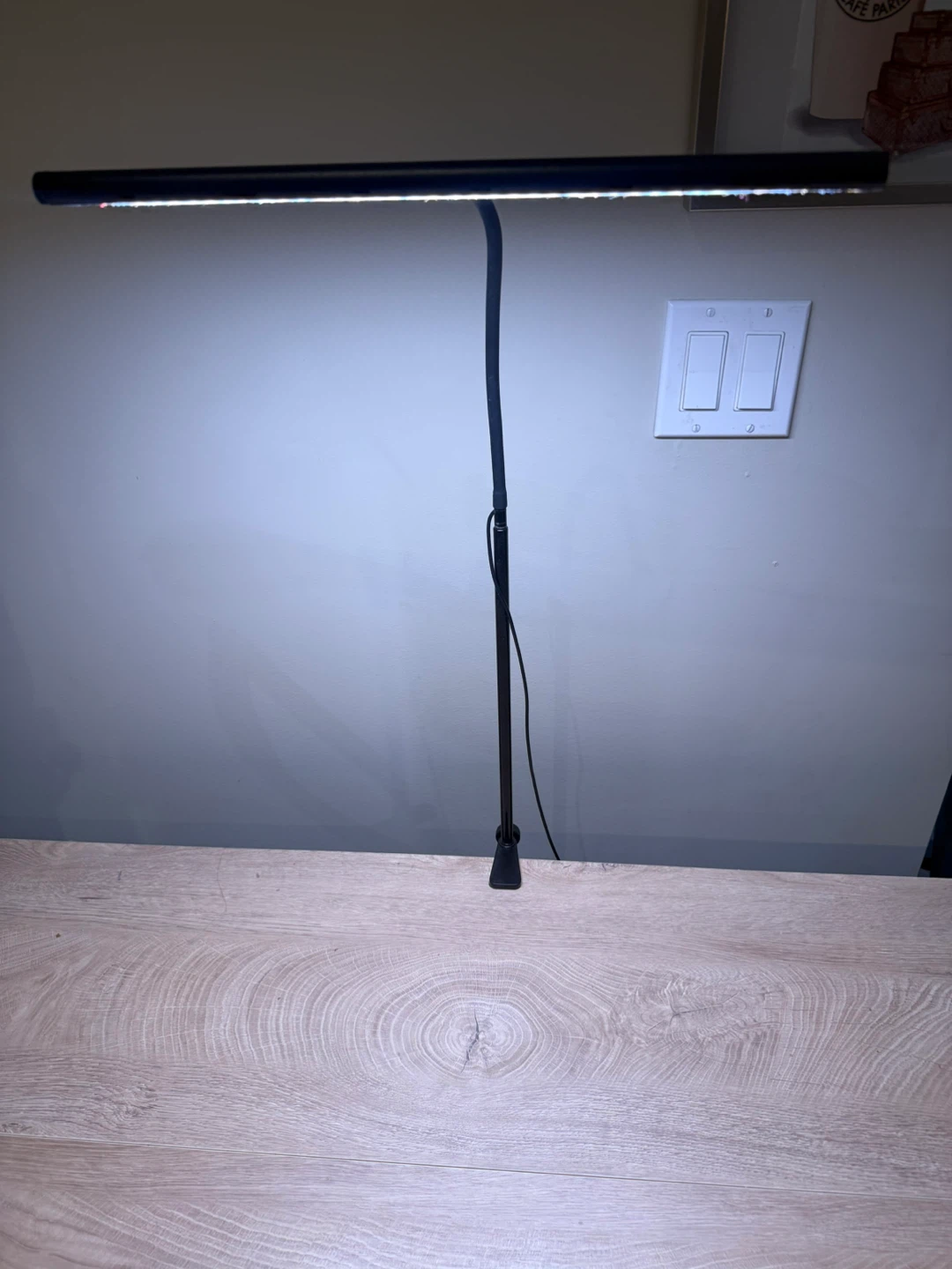 Black LED Desk Lamp with Clip