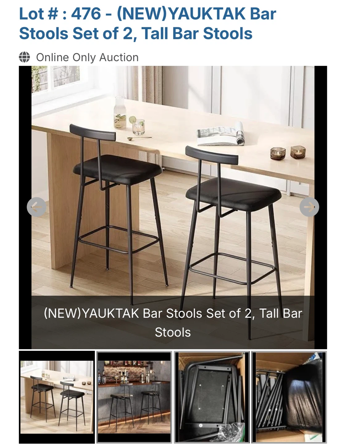 YAUAKTAK Bar Stools Set of 2