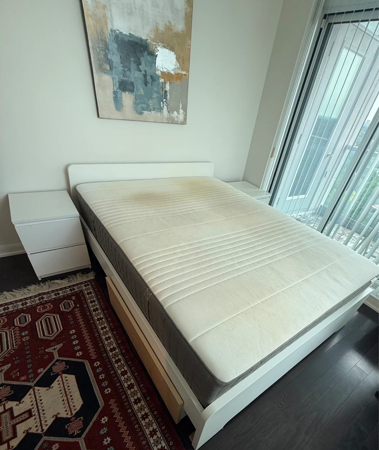IKEA ASKVOLL bed fram and mattress