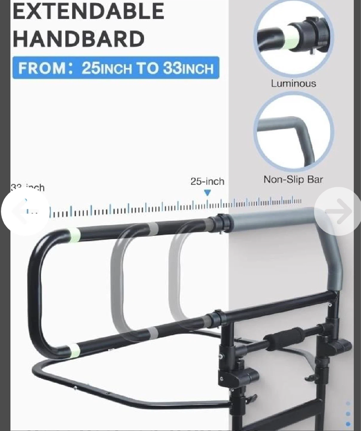 Extendable Handrail for Bed (25"-33") - photo 3