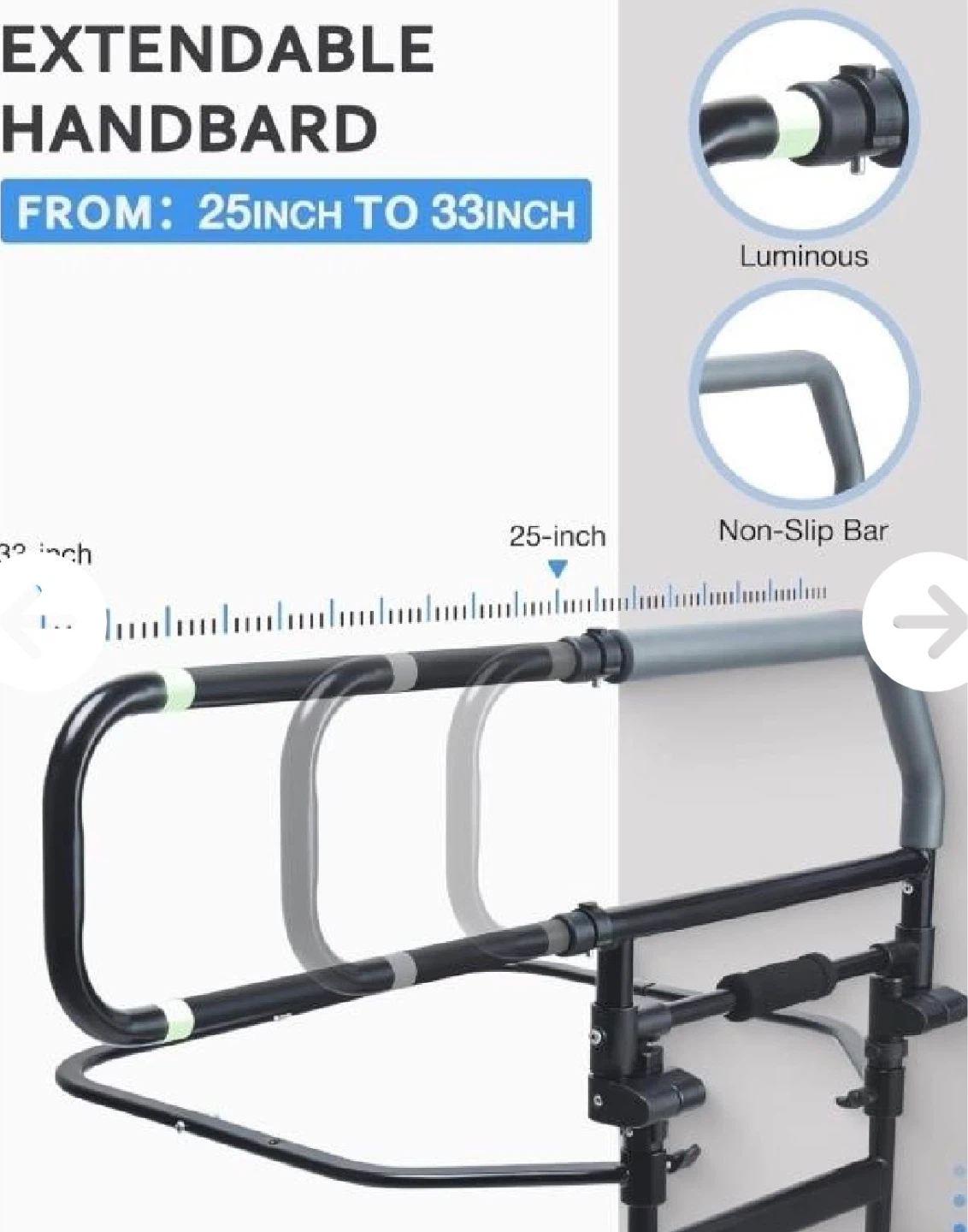 Extendable Handrail for Bed (25"-33") - photo 5