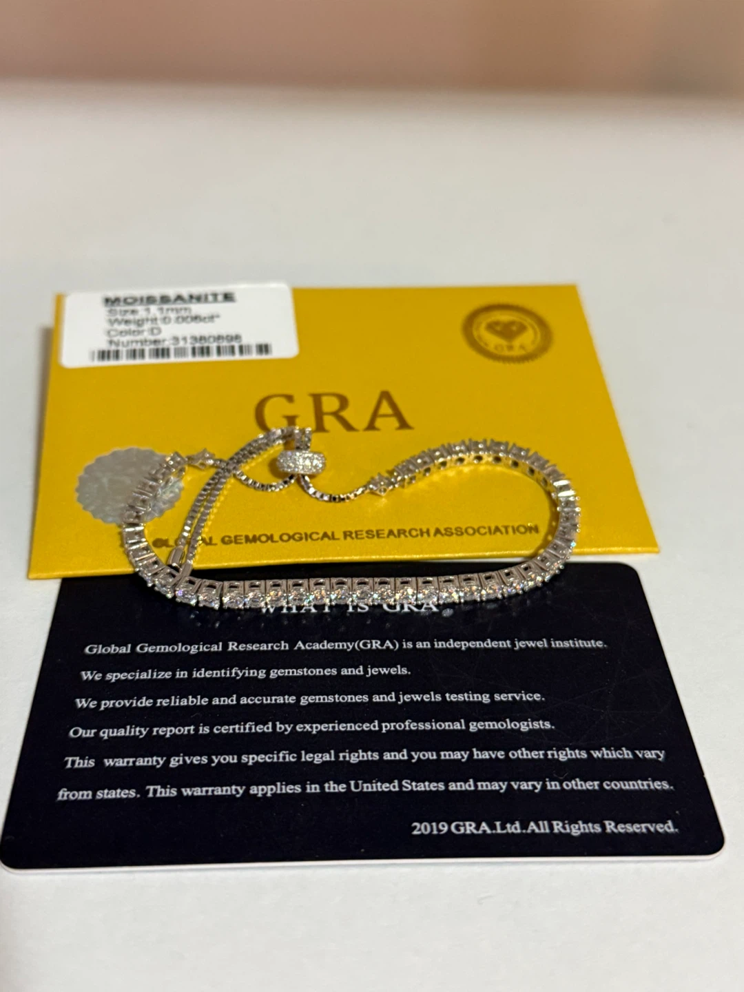 3mm Adjustable Moissanite Tennis Bracelet – S925 Sterling Silver - photo 2