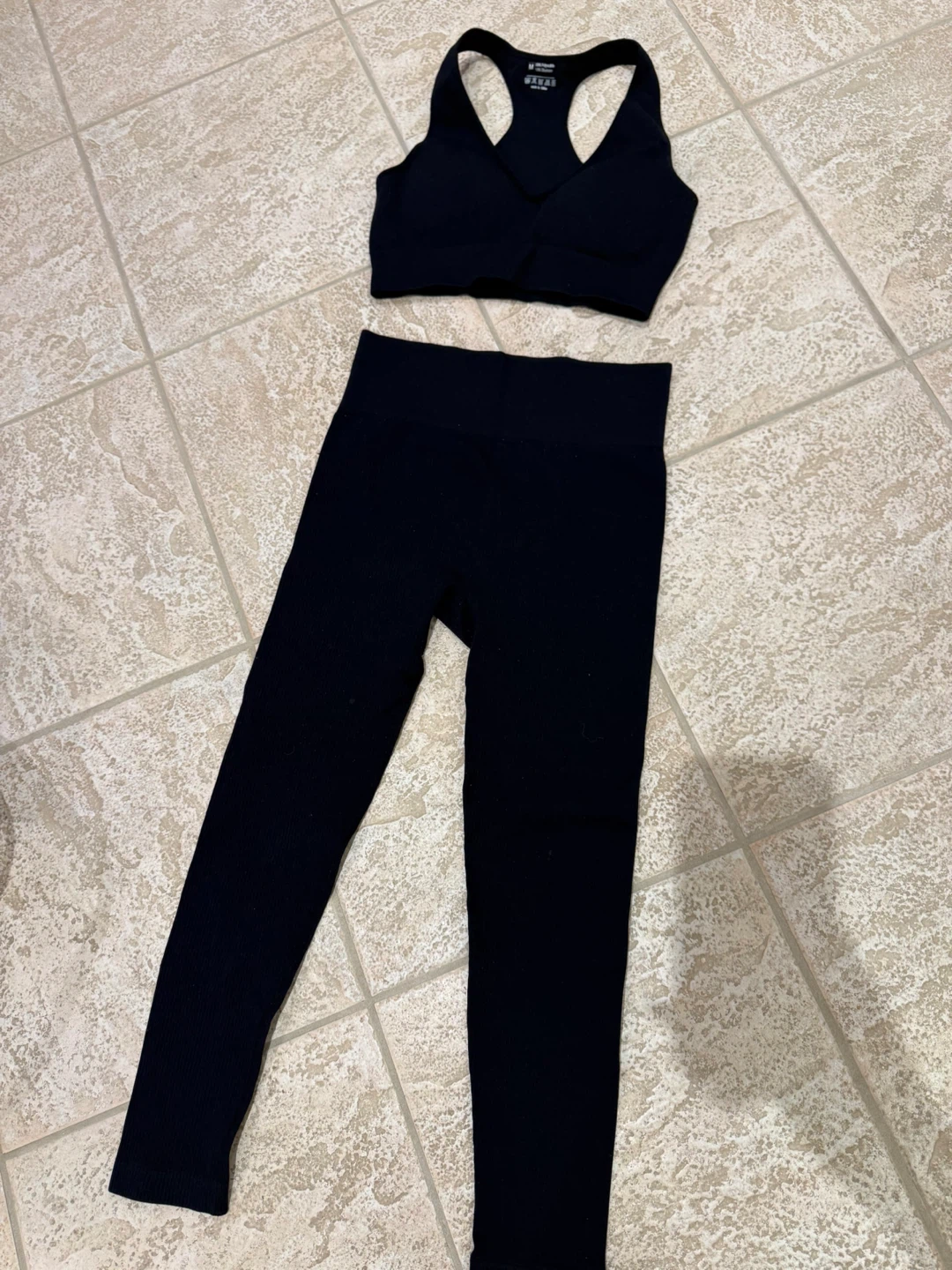 Black Activewear Set - Sports Bra & Leggings - photo 2