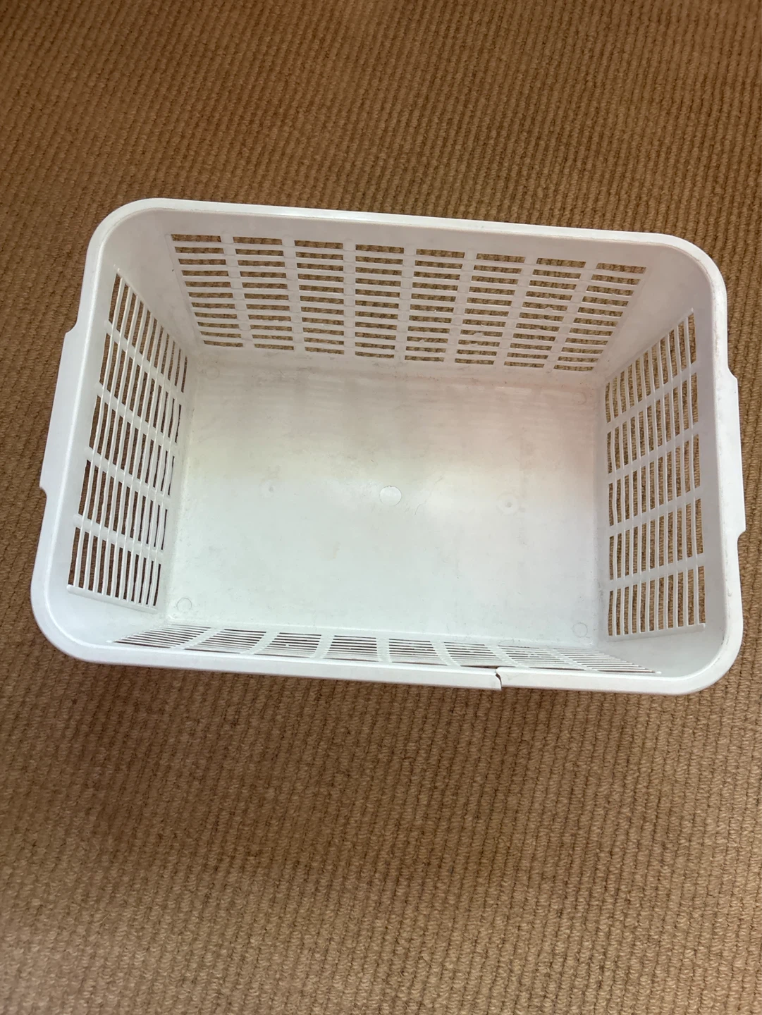White Plastic Storage Basket