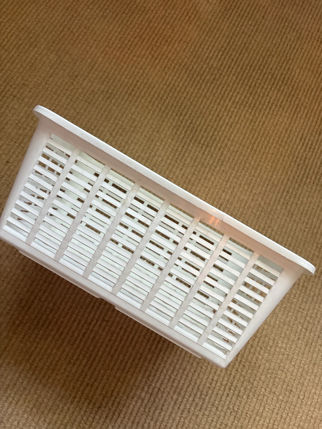 White Plastic Storage Basket - photo 2