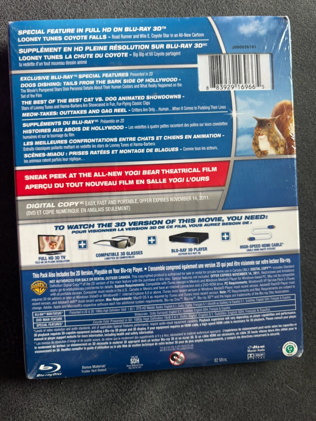 NEW Cats & Dogs: The Revenge of Kitty Galore Blu-ray 3D DVDs - photo 2