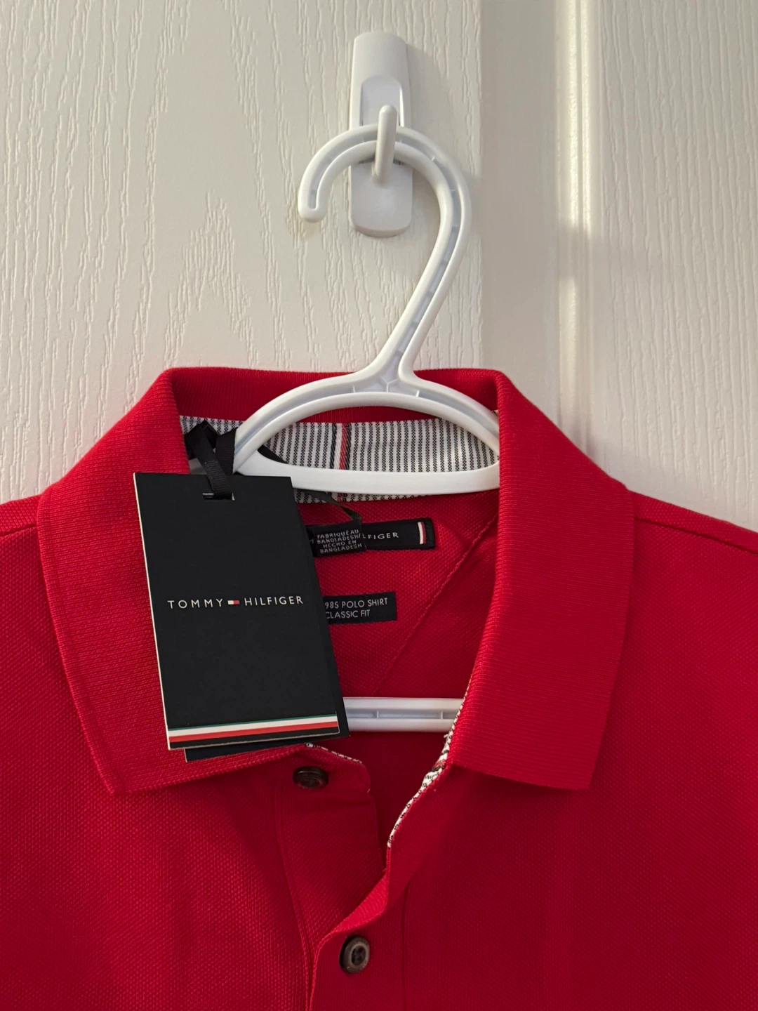 Tommy Hilfiger Red Polo Shirt - Size L