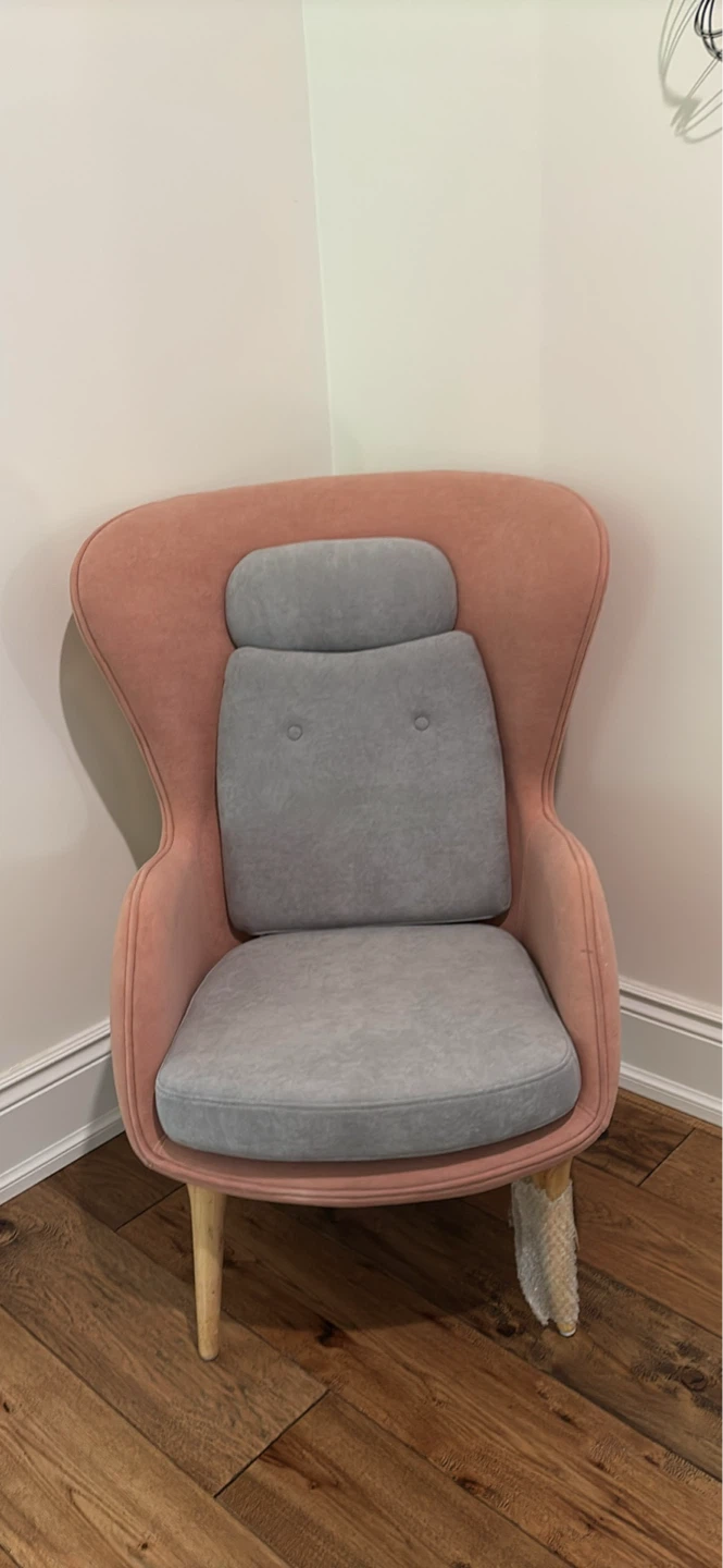 NEW Pink and Grey Accent Chair