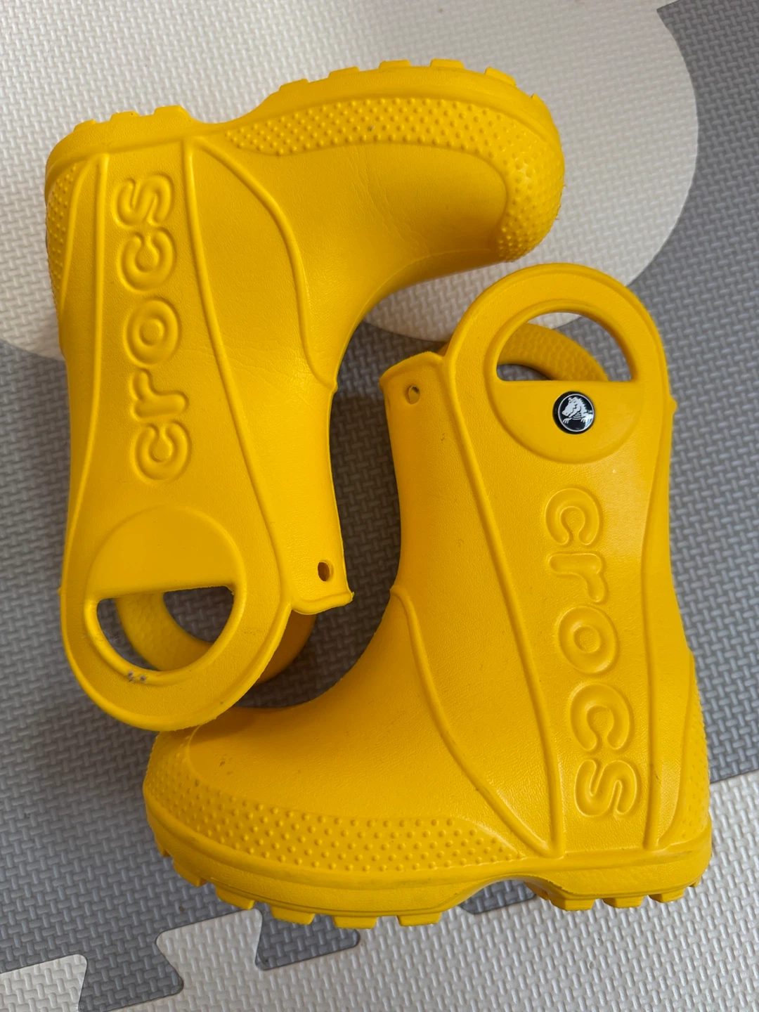 Yellow Crocs Rain Boots Size 7