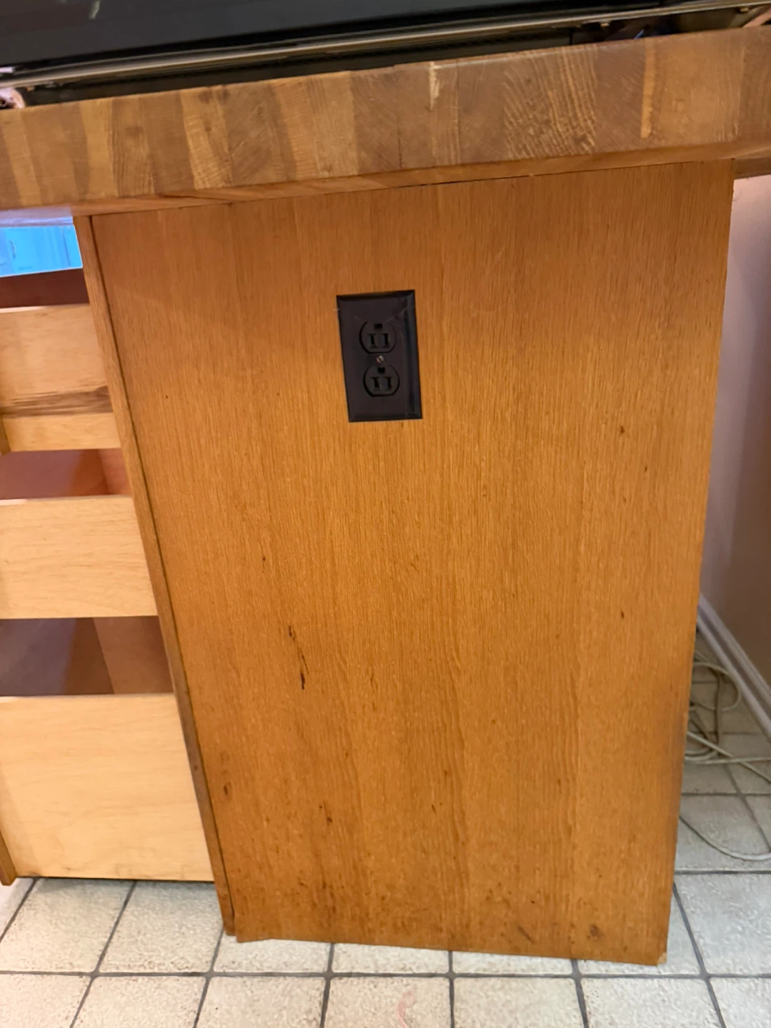 Wooden Kitchen Island with Drawers and Cabinet - photo 3