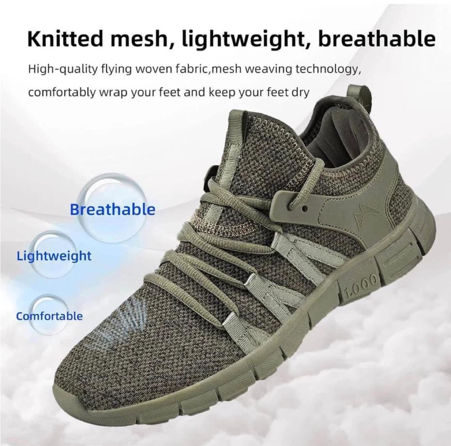 Lightweight Breathable Knit Mesh Sneakers, brand new - photo 2