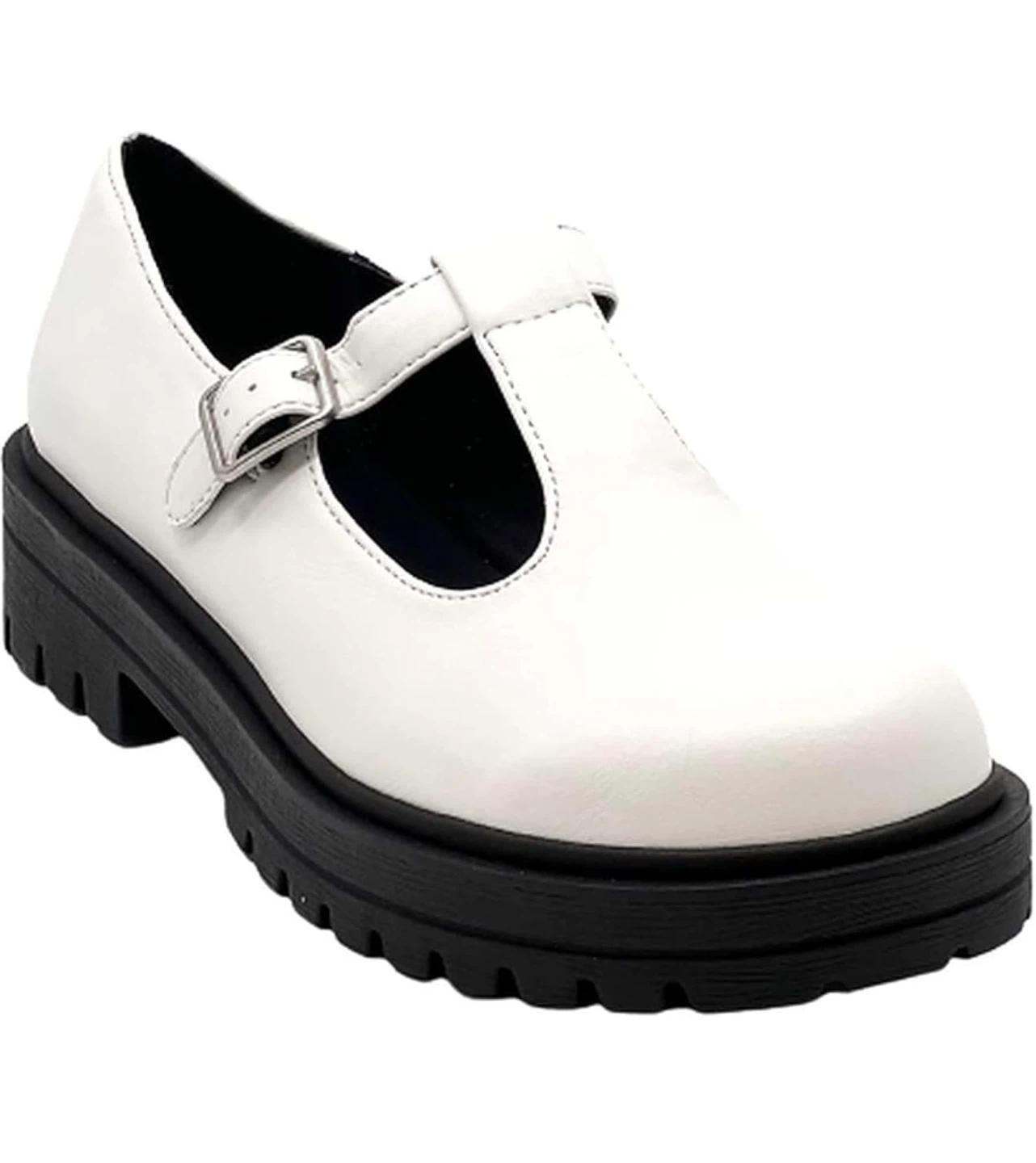 White Chunky Platform Mary Jane Shoes, brand new