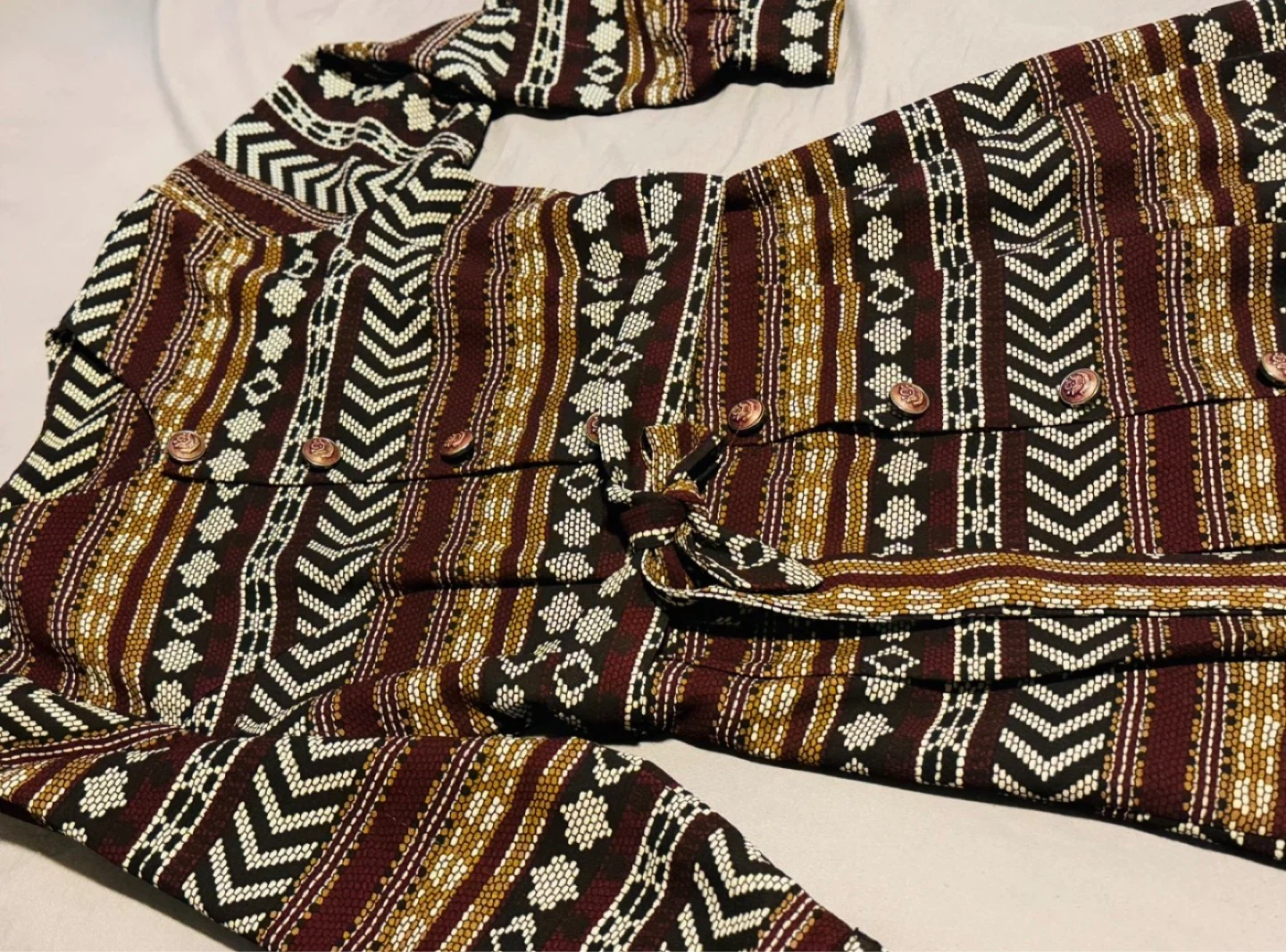 Patterned Maxi Dress with Belt, brand new - photo 5