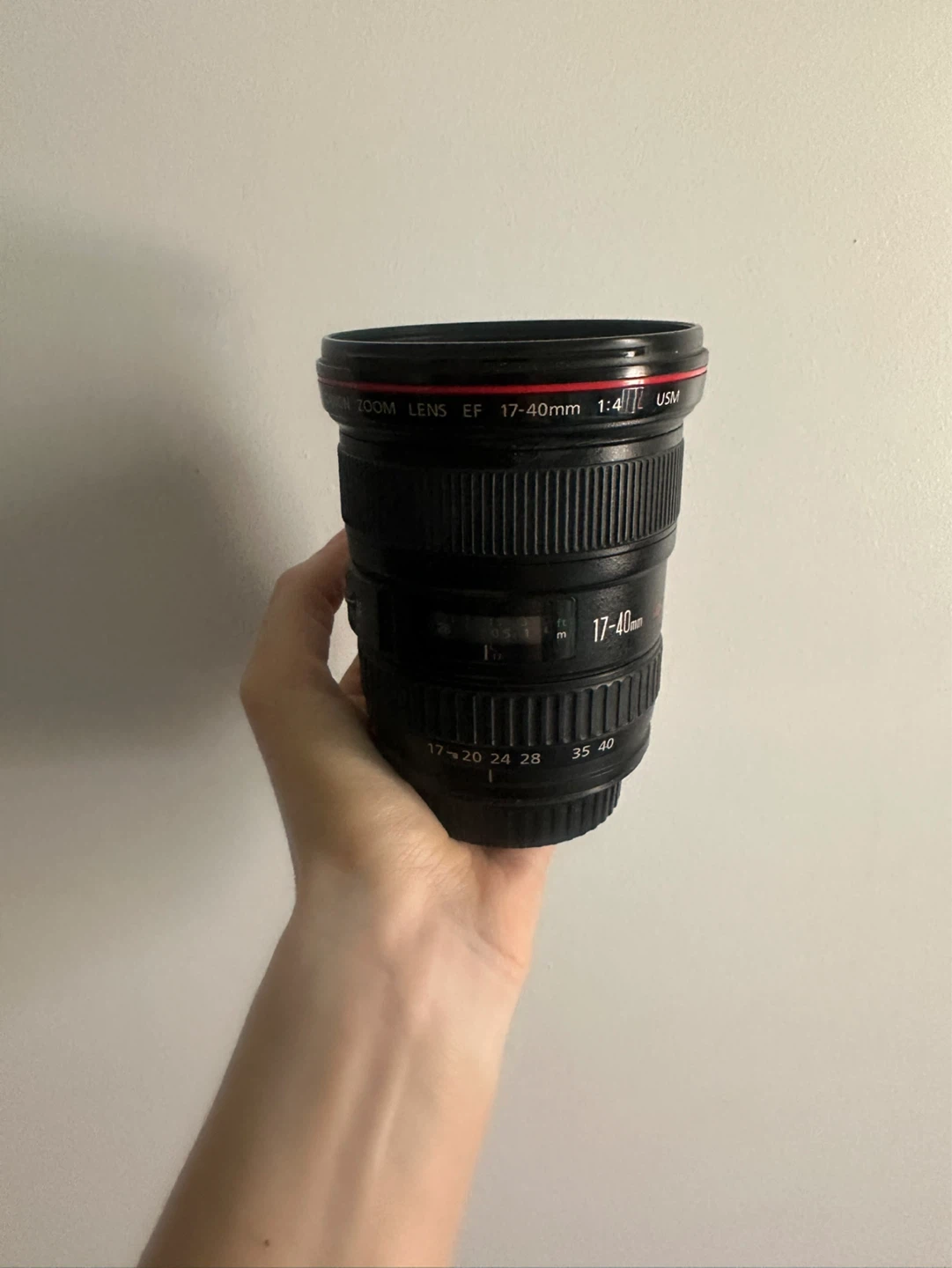 A used Canon EF 17-40mm lens